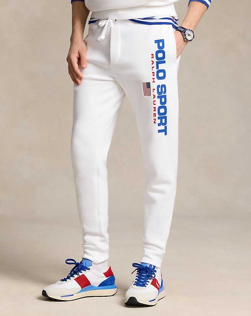 Unisex Collection Ralph Lauren Sport Fleece Joggers Hombre Blancos | EBLPYXK-95 - vista 3