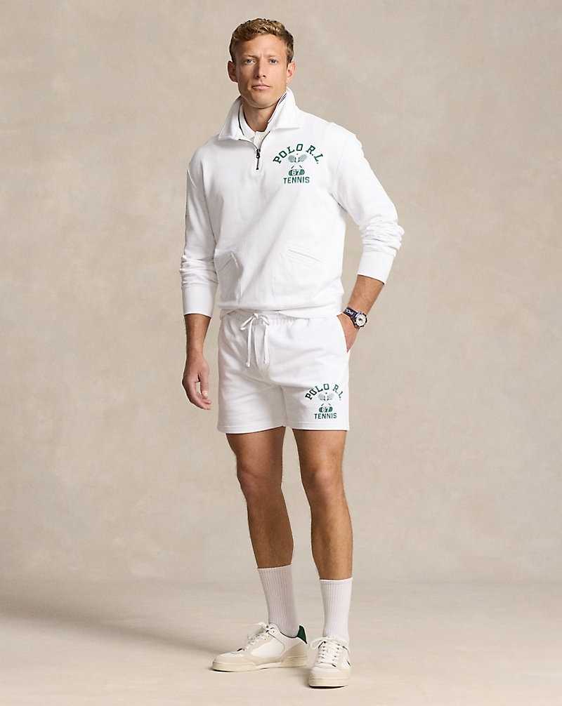 Unisex Collection Ralph Lauren Wimbledon Fleece Collared Hombre Blancos | ZJWXHRV-84 - vista 3
