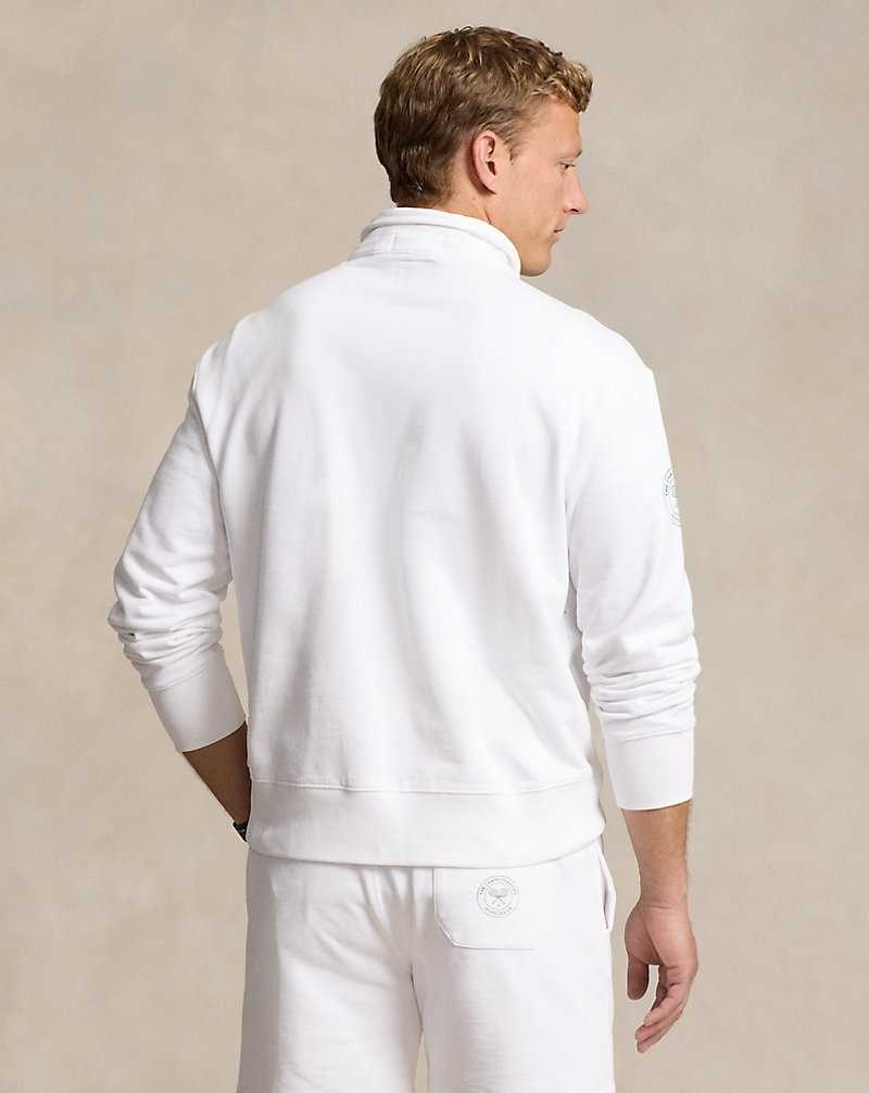 Unisex Collection Ralph Lauren Wimbledon Fleece Collared Hombre Blancos | ZJWXHRV-84 - vista 4