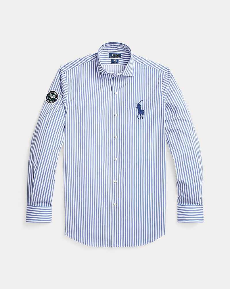 Unisex Collection Ralph Lauren Wimbledon Striped Stretch Twill Hombre 5035 Blue/White | YKDABCE-23 - vista 2