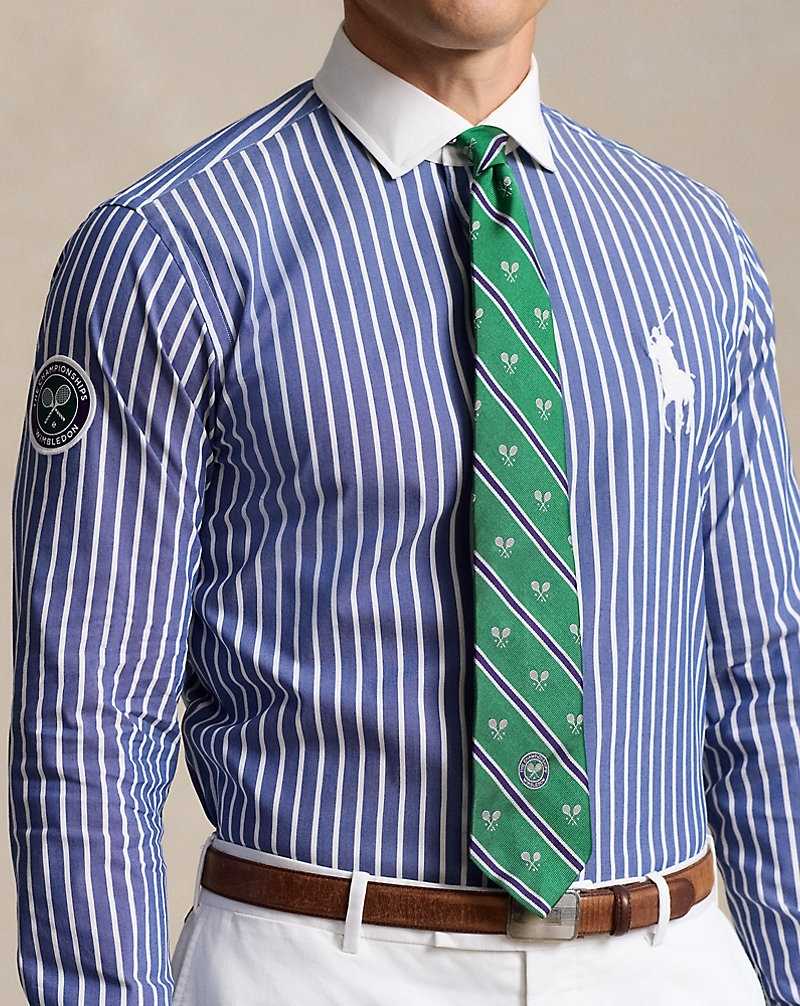 Unisex Collection Ralph Lauren Wimbledon Striped Stretch Twill Hombre Azul Rey Blancos | UMBENGS-76 - vista 5