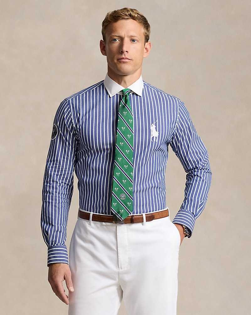 Unisex Collection Ralph Lauren Wimbledon Striped Stretch Twill Hombre Azul Rey Blancos | UMBENGS-76 - vista 1