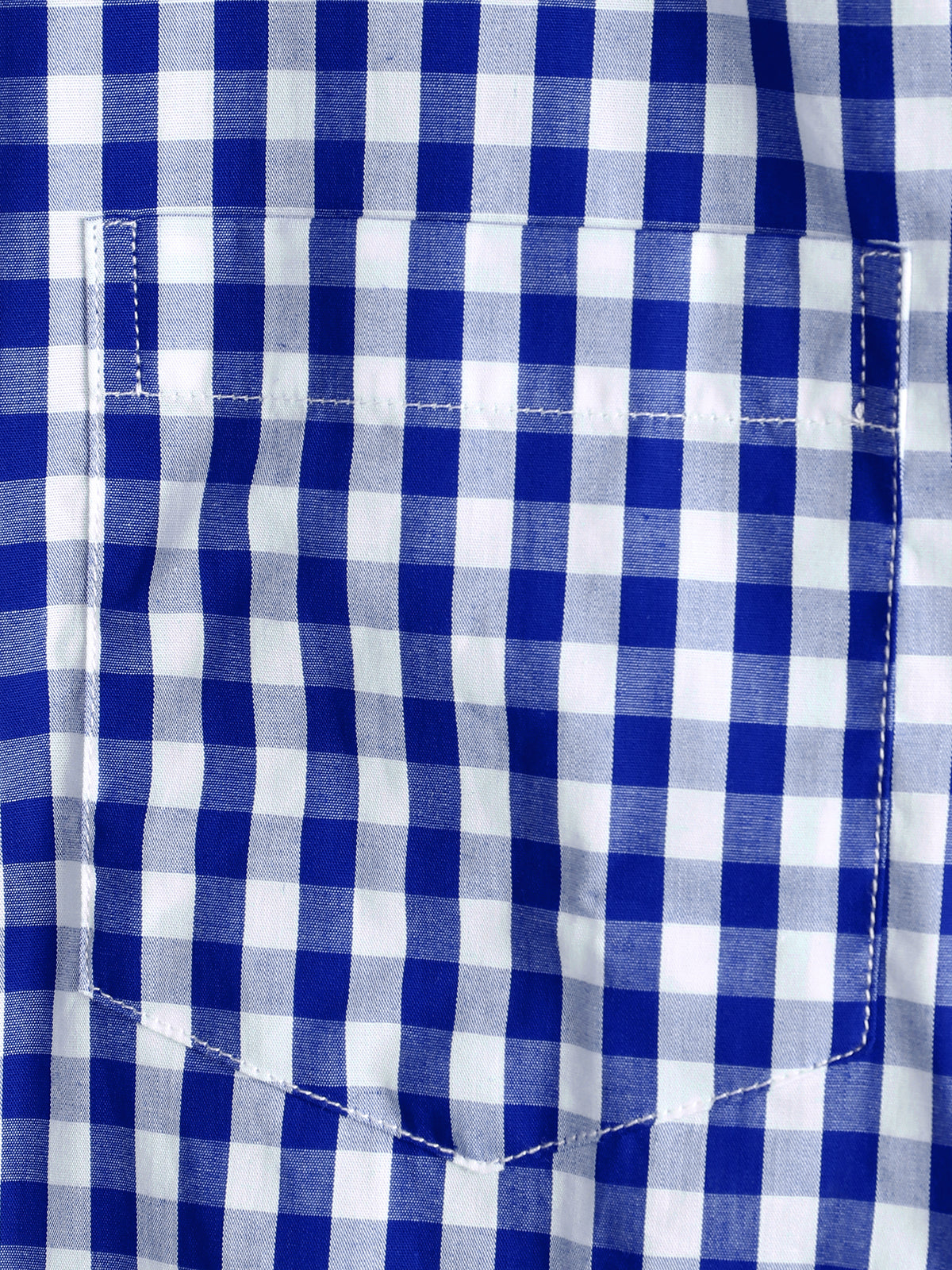 Casual de color sólido a cuadros de algodón Pockecamiseta para hombre