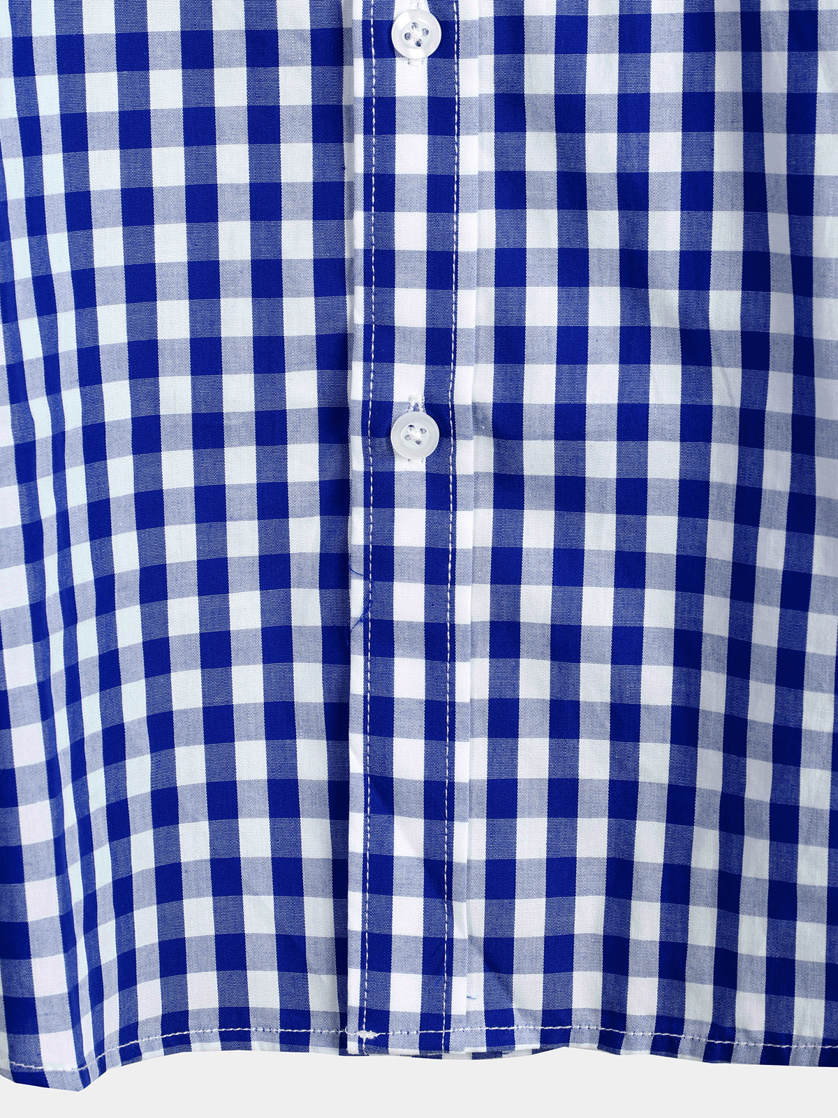 Casual de color sólido a cuadros de algodón Pockecamiseta para hombre
