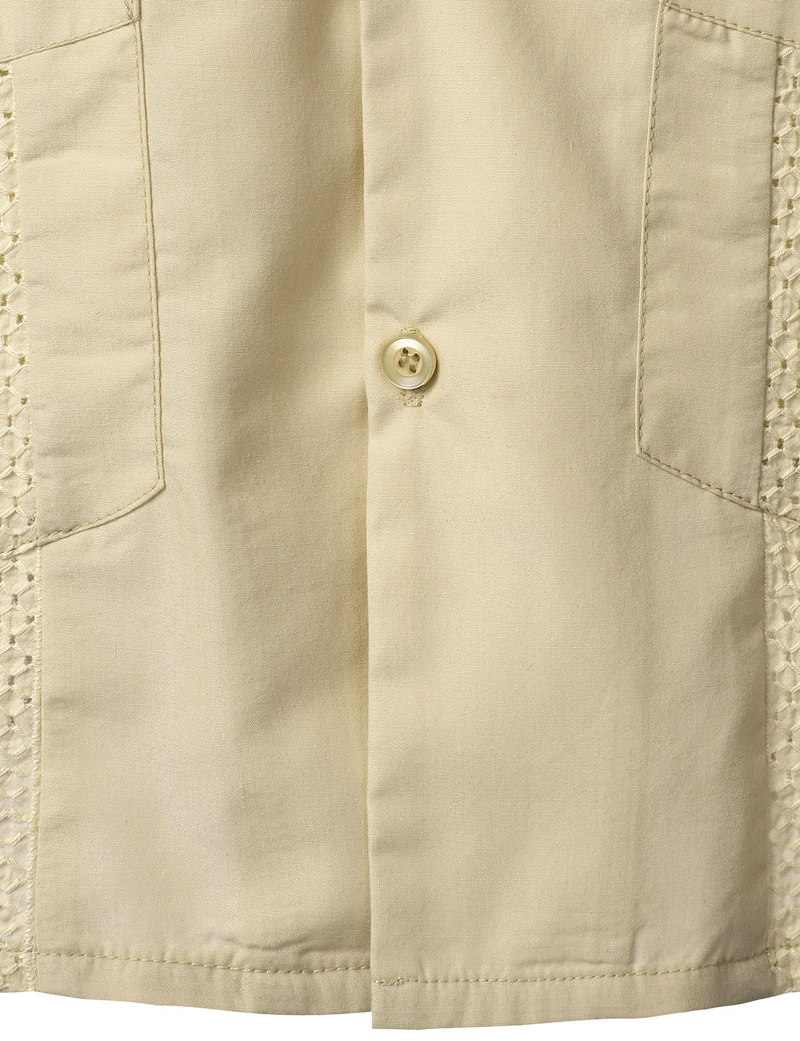 Camisa de color sólido de algodón de manga corta para hombre