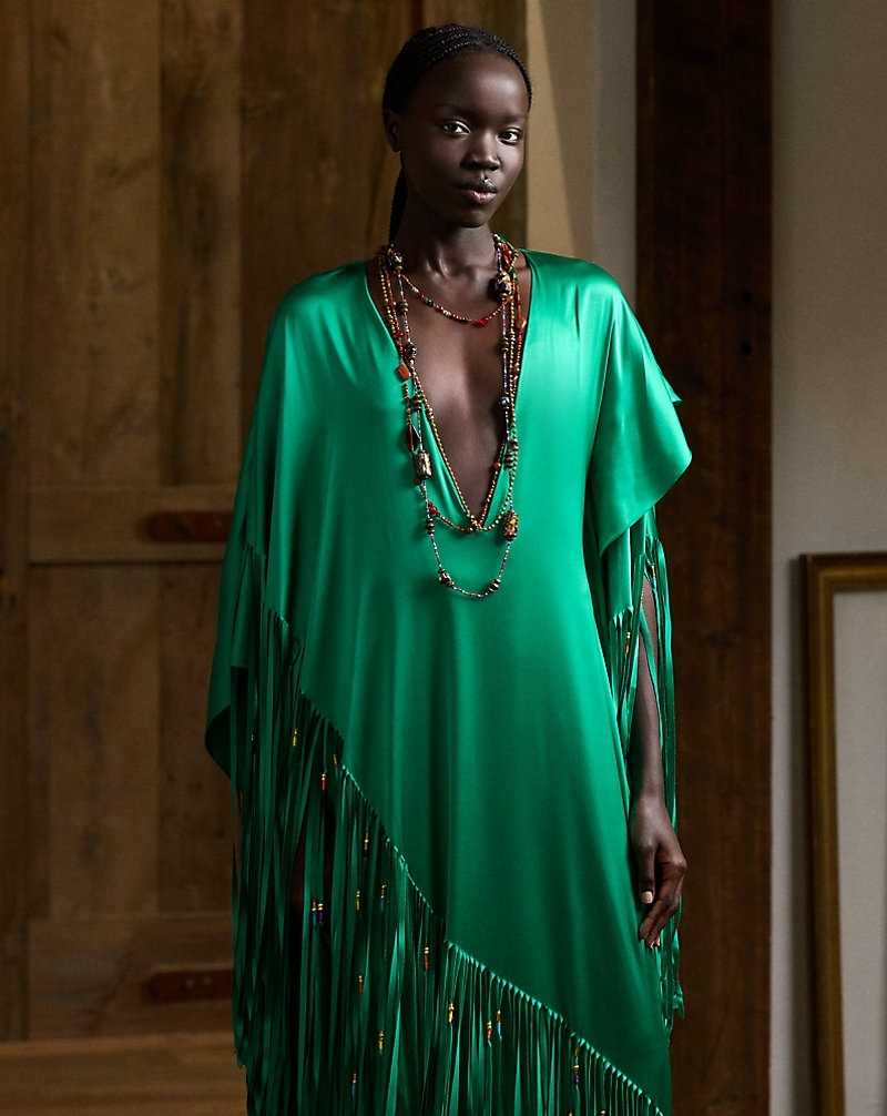 Vestido De Noche Ralph Lauren Clarisa Stretch Charmeuse Evening Mujer Meadow | TLIHEUS-76 - vista 3