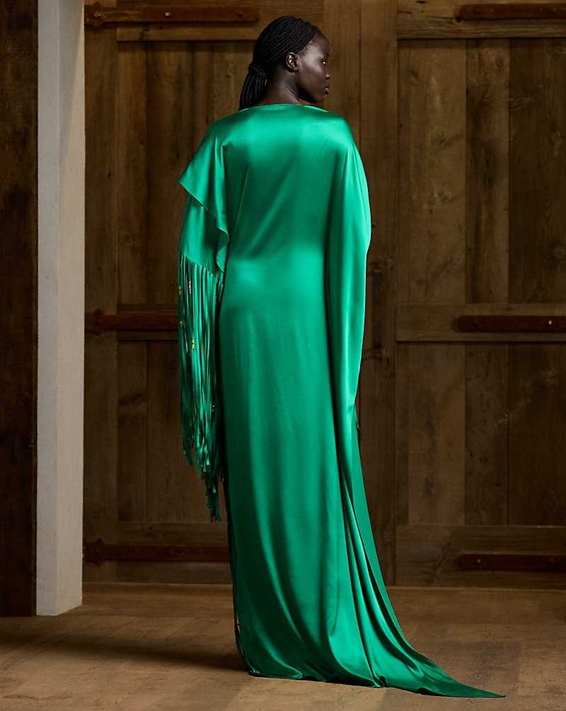 Vestido De Noche Ralph Lauren Clarisa Stretch Charmeuse Evening Mujer Meadow | TLIHEUS-76 - vista 4