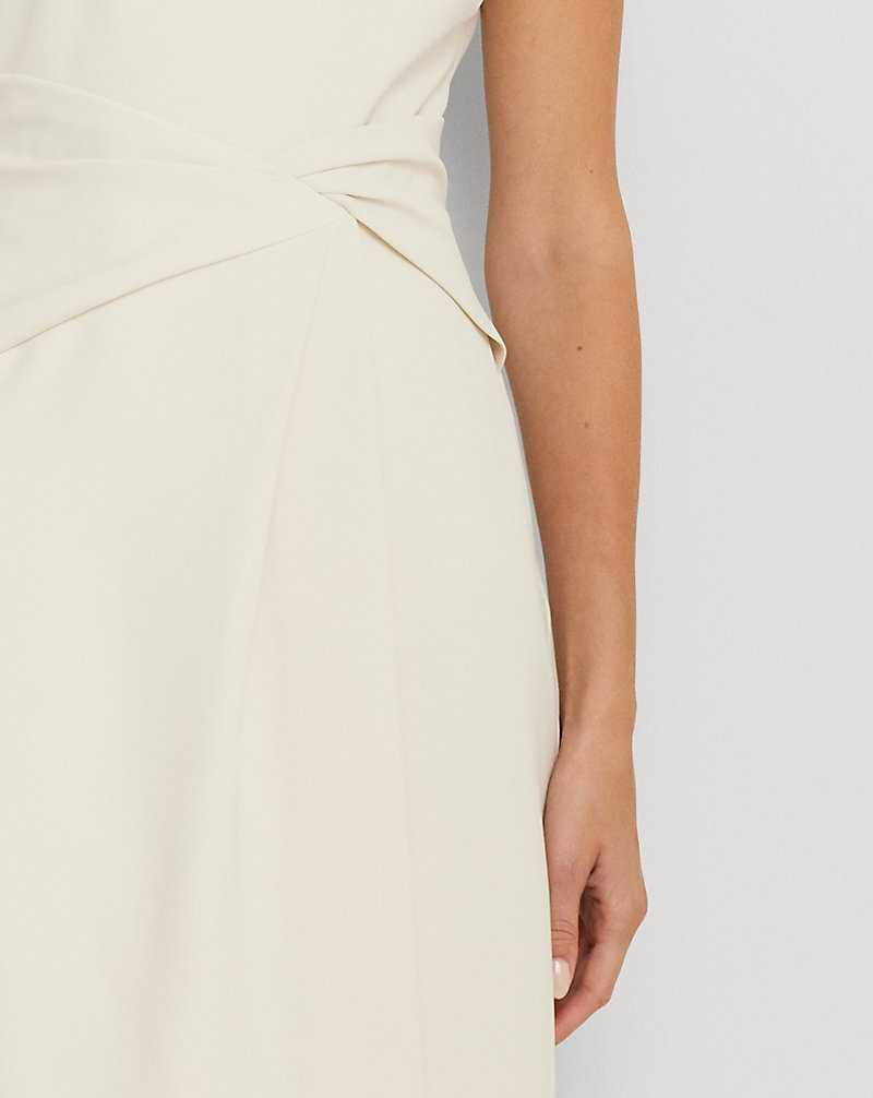 Vestido De Noche Ralph Lauren Crepe Off-the-Shoulder Gown Mujer Creme | XRJVOHD-18 - vista 5