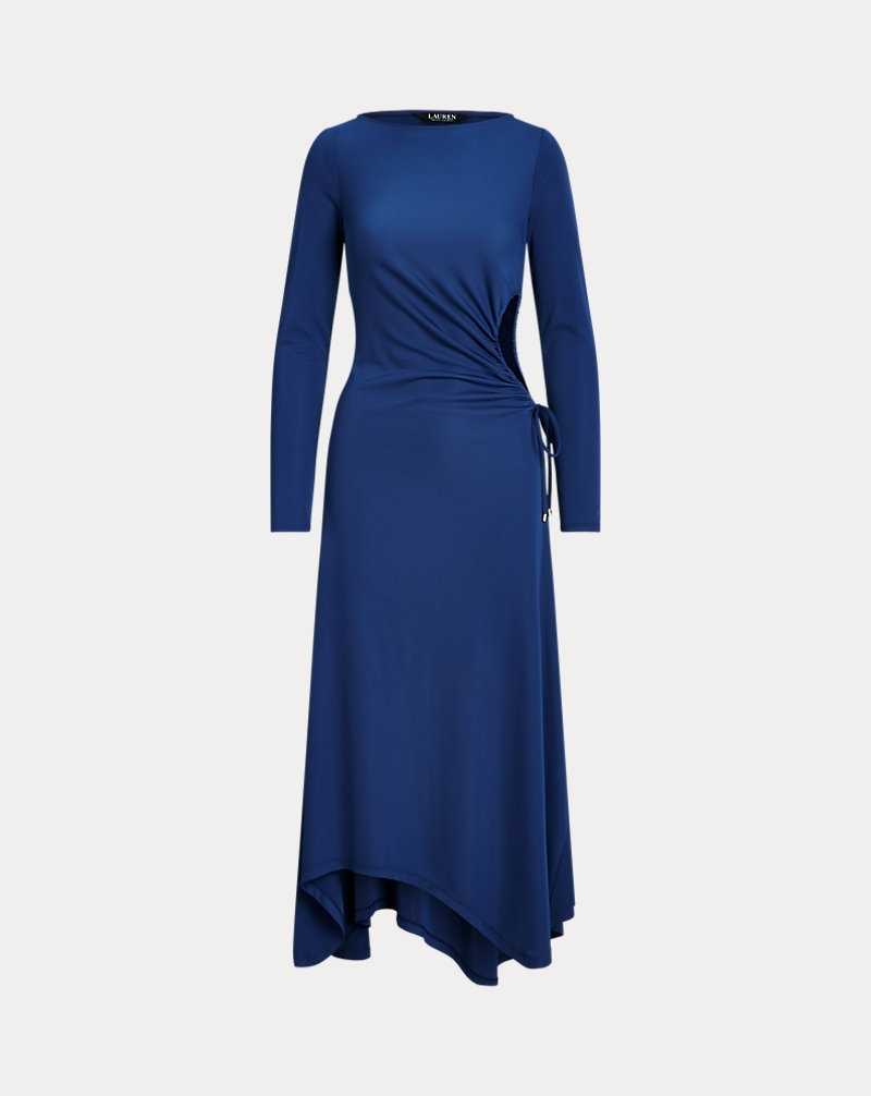 Vestido De Noche Ralph Lauren Cutout Stretch Jersey Long-Sleeve Mujer Azules | GDXKHCT-69 - vista 2