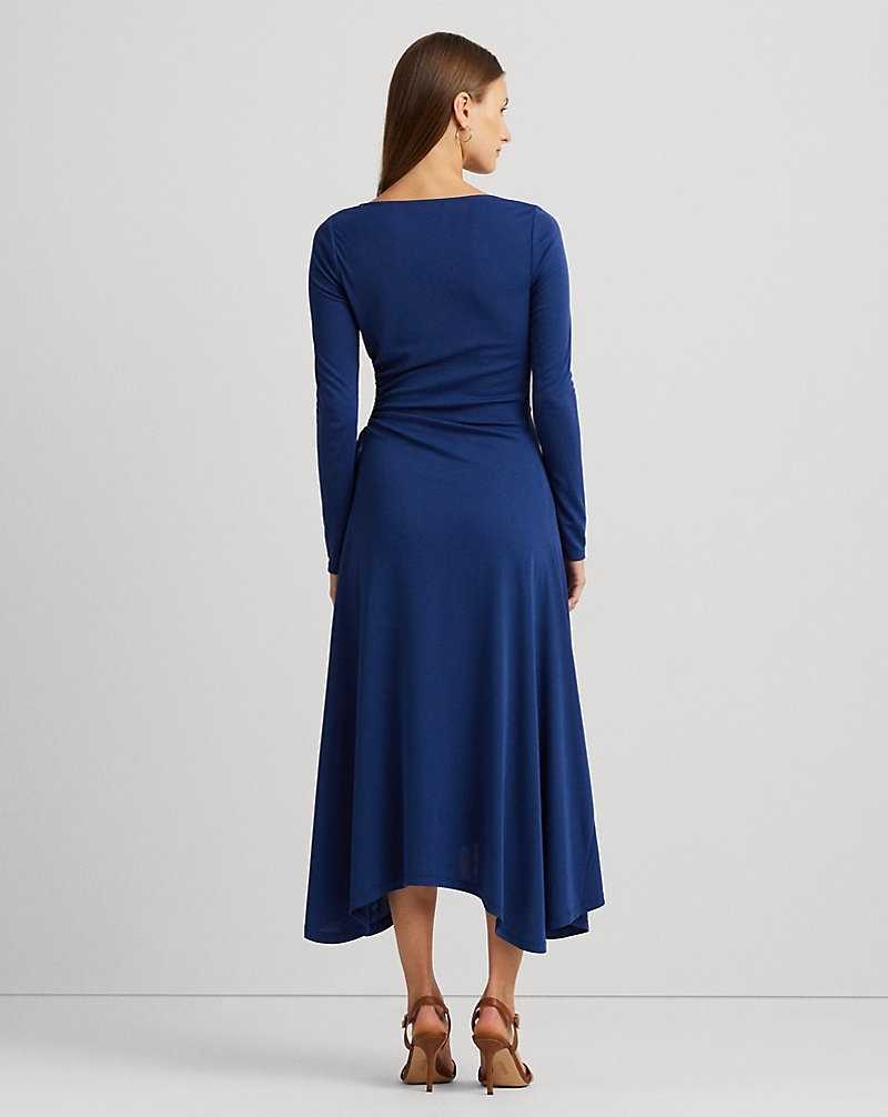 Vestido De Noche Ralph Lauren Cutout Stretch Jersey Long-Sleeve Mujer Azules | GDXKHCT-69 - vista 4