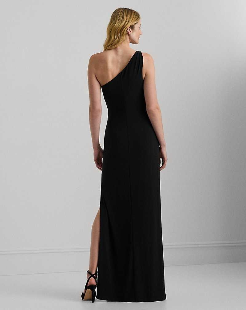 Vestido De Noche Ralph Lauren Jersey One-Shoulder Gown Mujer Negros | XWVGYIL-63 - vista 4