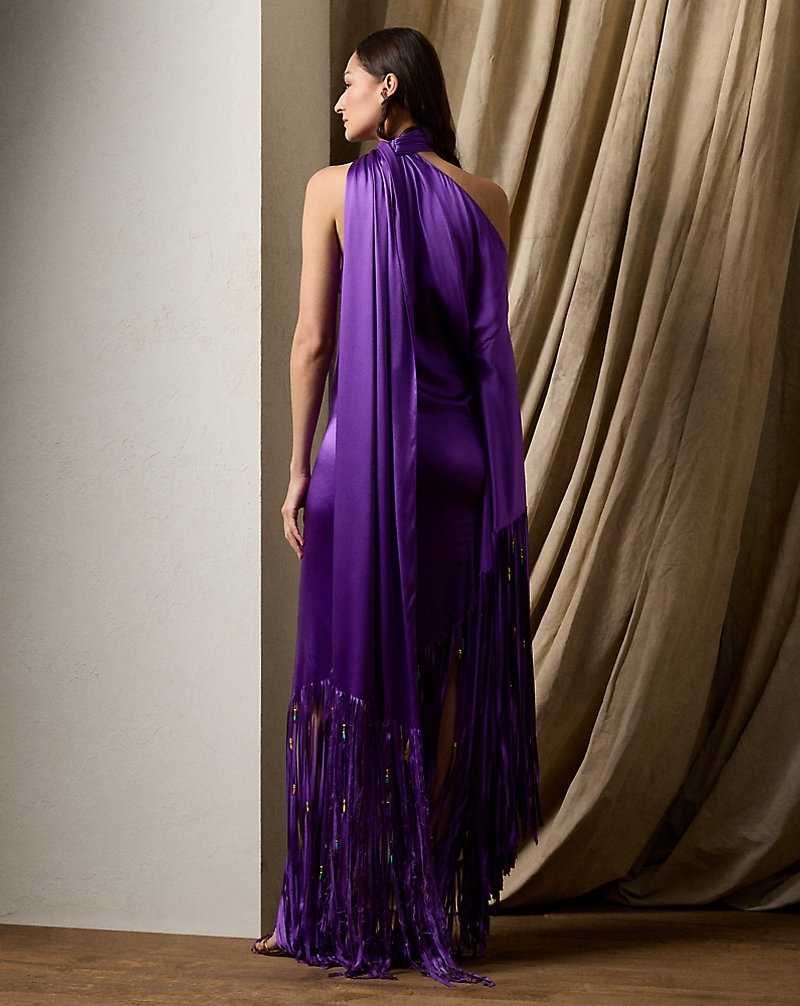 Vestido De Noche Ralph Lauren Marlee Stretch Charmeuse Evening Mujer | KMWPZAF-76 - vista 4