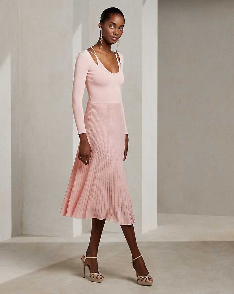 Vestido De Noche Ralph Lauren Pointelle-Knit Scoopneck Day Mujer | MJLFCBW-18 - vista 1