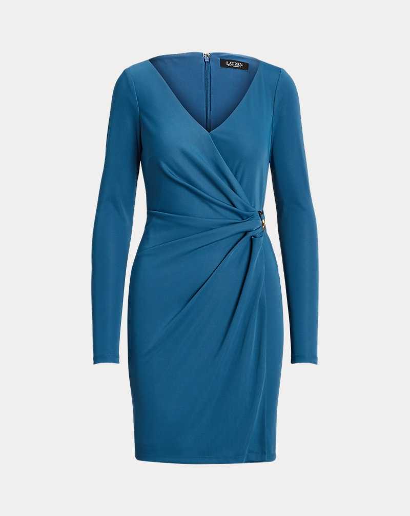 Vestido De Noche Ralph Lauren Ring-Trim Stretch Jersey Cocktail Mujer Azules | SUMGWOP-92 - vista 2