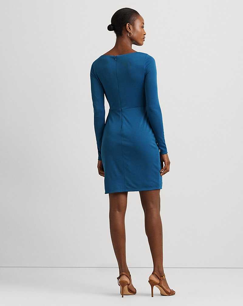 Vestido De Noche Ralph Lauren Ring-Trim Stretch Jersey Cocktail Mujer Azules | SUMGWOP-92 - vista 4