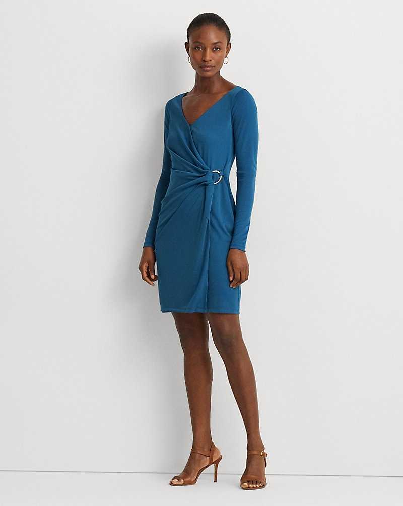 Vestido De Noche Ralph Lauren Ring-Trim Stretch Jersey Cocktail Mujer Azules | SUMGWOP-92 - vista 1