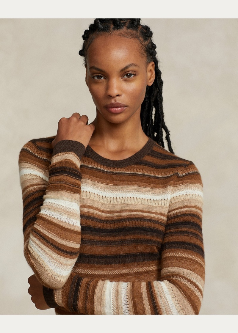 Vestido A Rayas Lana-Blend Sweaters Mujer Stripes | FXAG84329 - vista 5