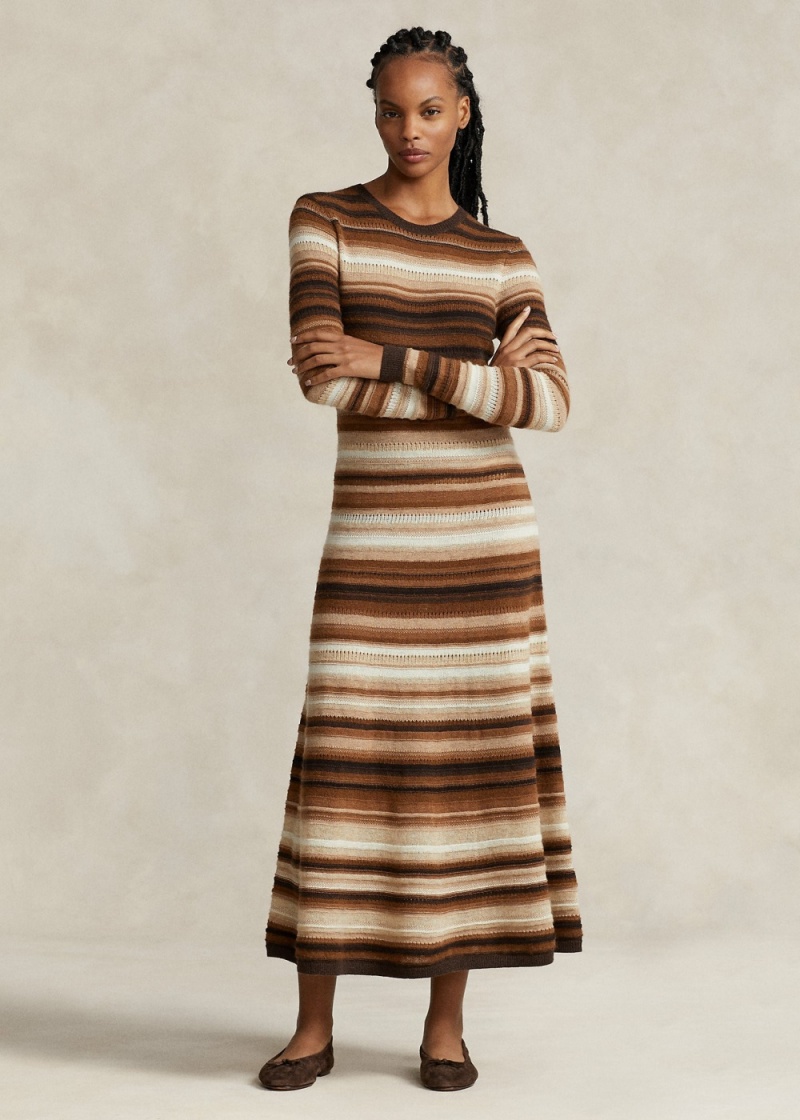 Vestido A Rayas Lana-Blend Sweaters Mujer Stripes | FXAG84329 - vista 1