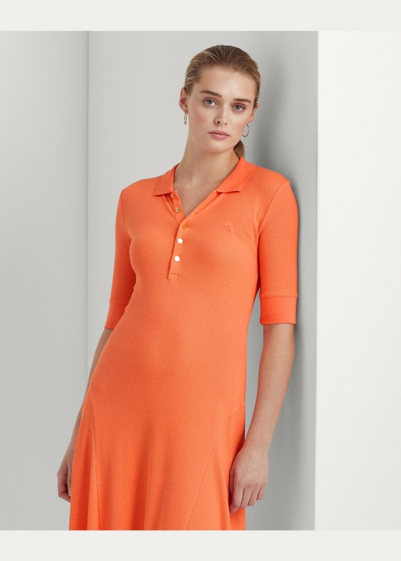 Vestido Algodon-Blend Polo Mujer Coral | GENS36928 - vista 3