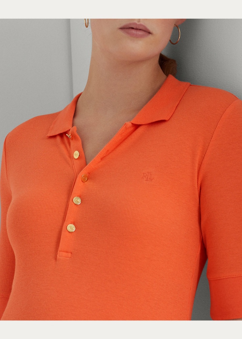 Vestido Algodon-Blend Polo Mujer Coral | GENS36928 - vista 4