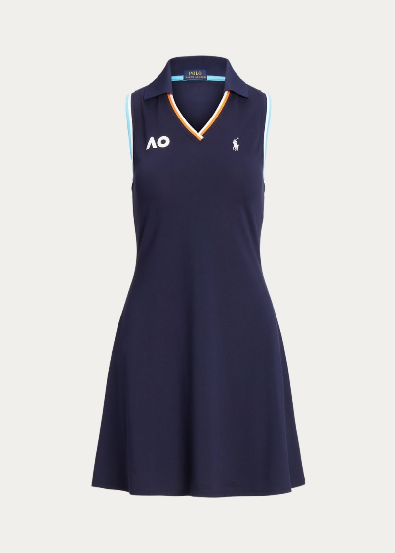 Vestido Australian Open Stretch Mesh Polo Mujer Azul Marino | TSID97468 - vista 1