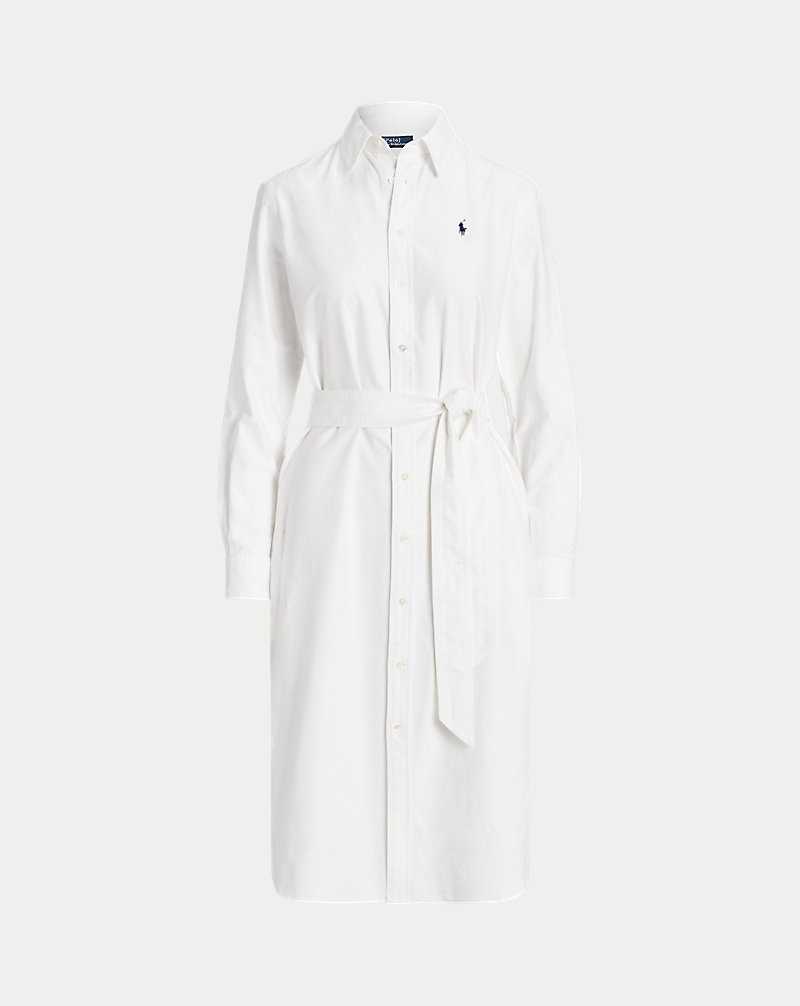 Vestido Ralph Lauren Belted Cotton Oxforddress Mujer Blancos | PHCURLO-24 - vista 2