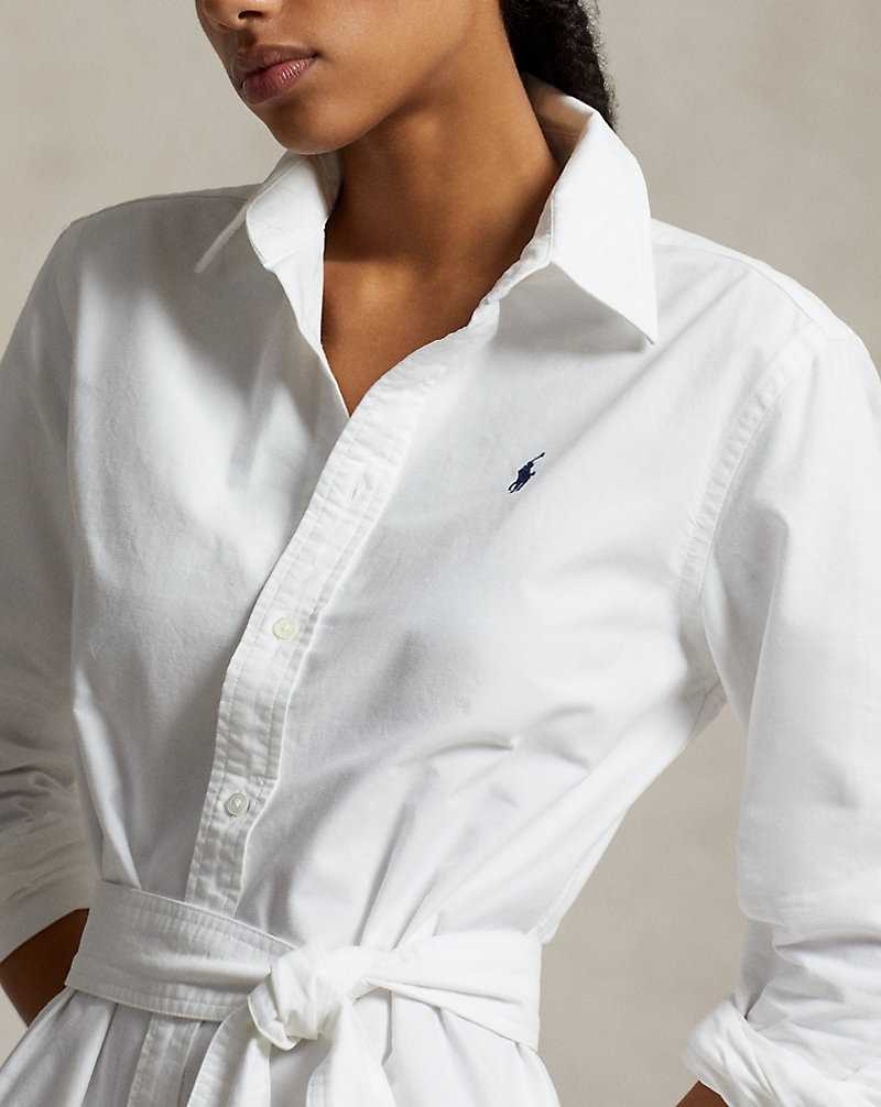 Vestido Ralph Lauren Belted Cotton Oxforddress Mujer Blancos | PHCURLO-24 - vista 5