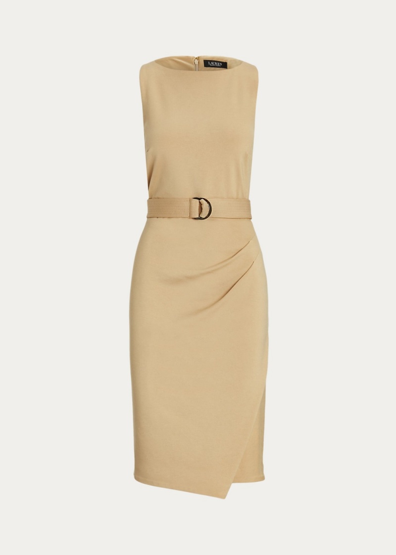 Vestido Belted Ponte Sin Manga Mujer Marrom | BWTM53904 - vista 1