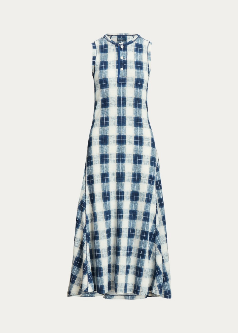 Vestido Buffalo Plaid Algodon Henley Mujer Negros | FSGL48013 - vista 2