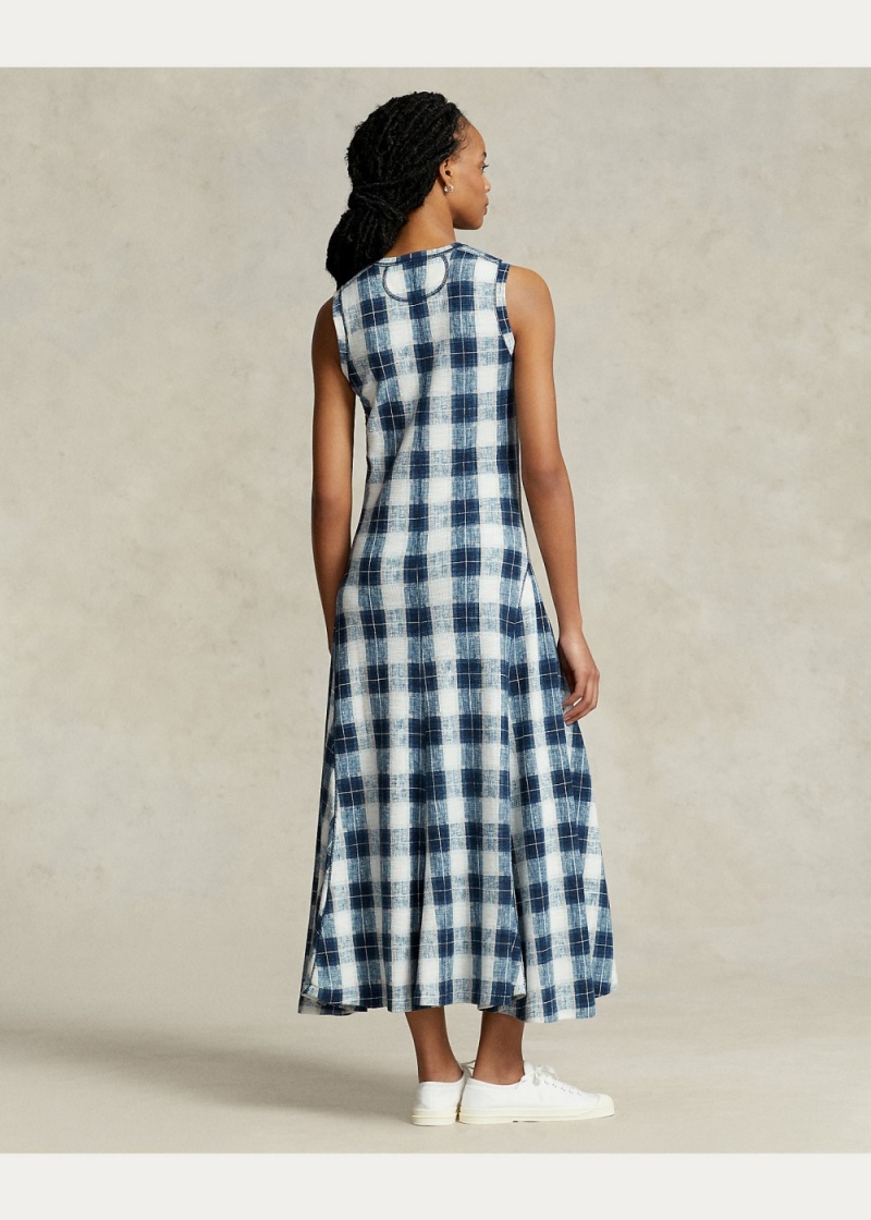Vestido Buffalo Plaid Algodon Henley Mujer Negros | FSGL48013 - vista 4