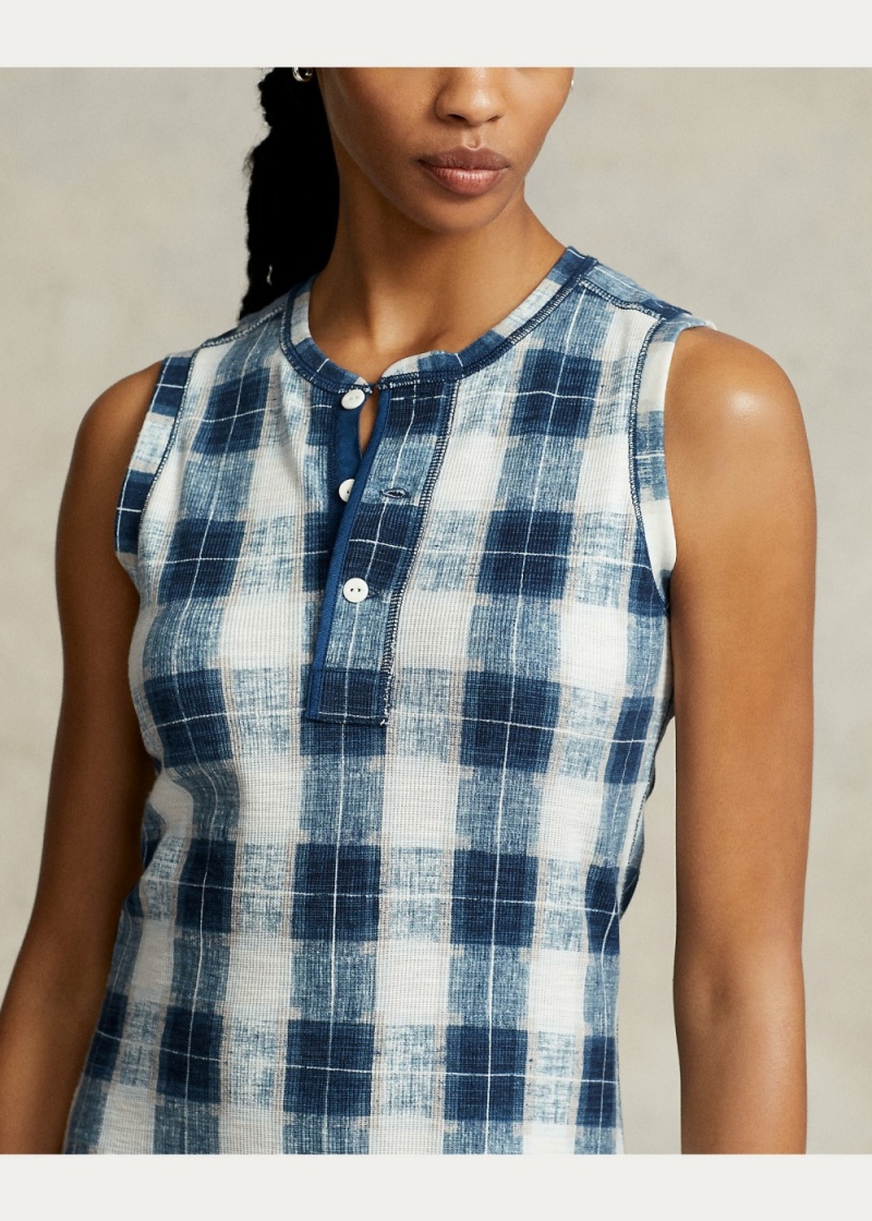 Vestido Buffalo Plaid Algodon Henley Mujer Negros | FSGL48013 - vista 5
