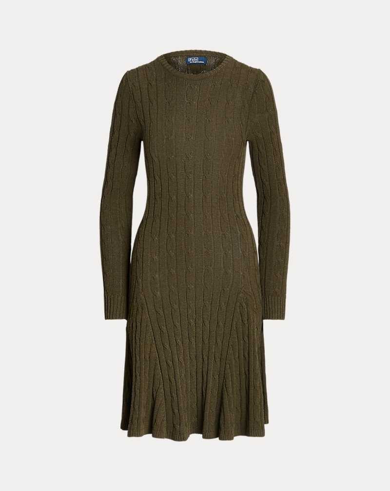 Vestido Ralph Lauren Cable-Knit Mujer Verde Oliva | CTFESHY-81 - vista 2