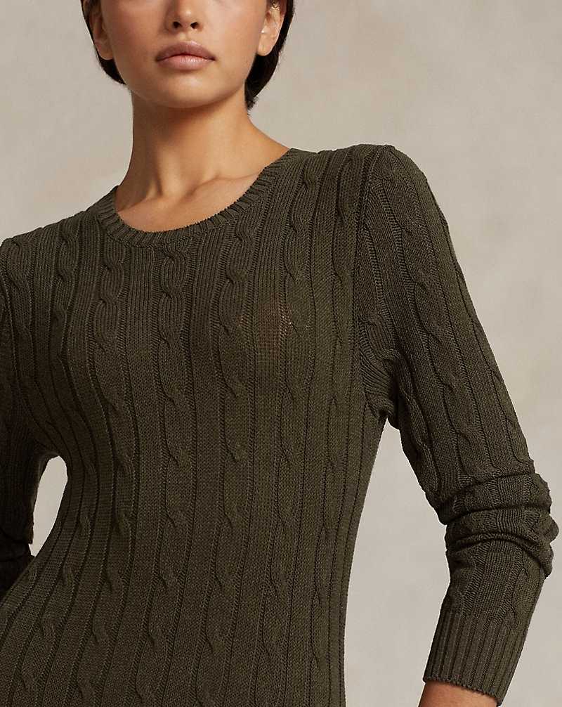 Vestido Ralph Lauren Cable-Knit Mujer Verde Oliva | CTFESHY-81 - vista 5