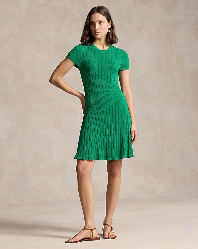 Vestido Ralph Lauren Cable-Knit-Sleeve Mujer Verdes | ZBNFGEW-07 - vista 1