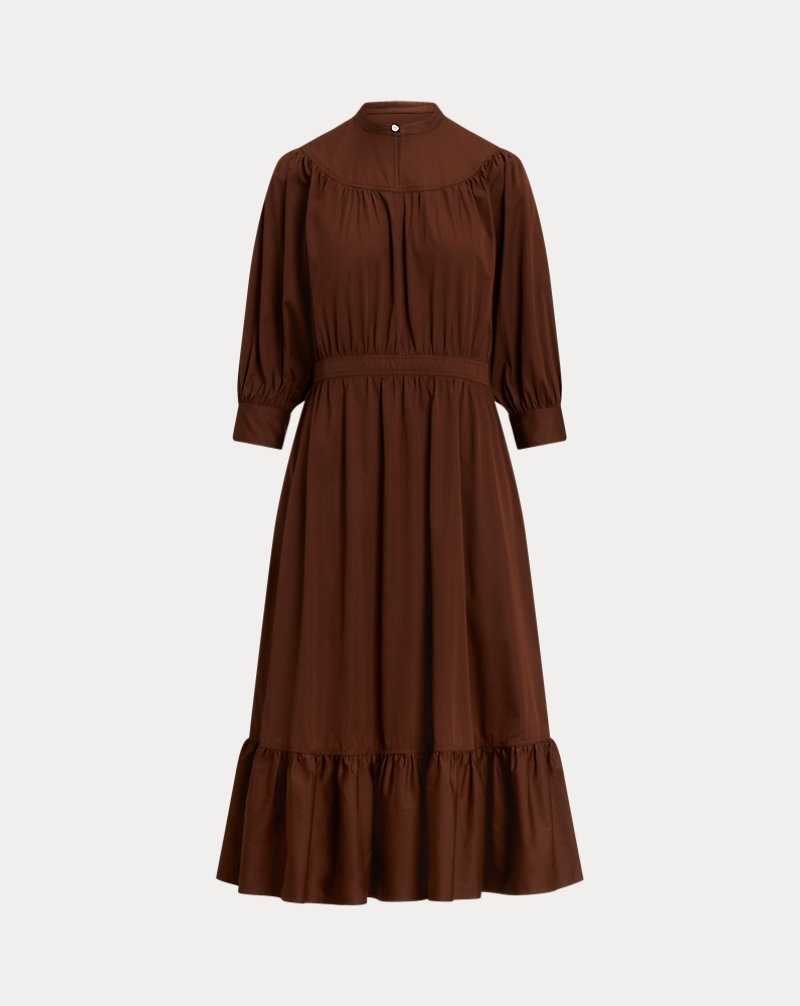 Vestido Ralph Lauren Cotton Broadcloth Mujer Marrom | KOCUFZP-09 - vista 2