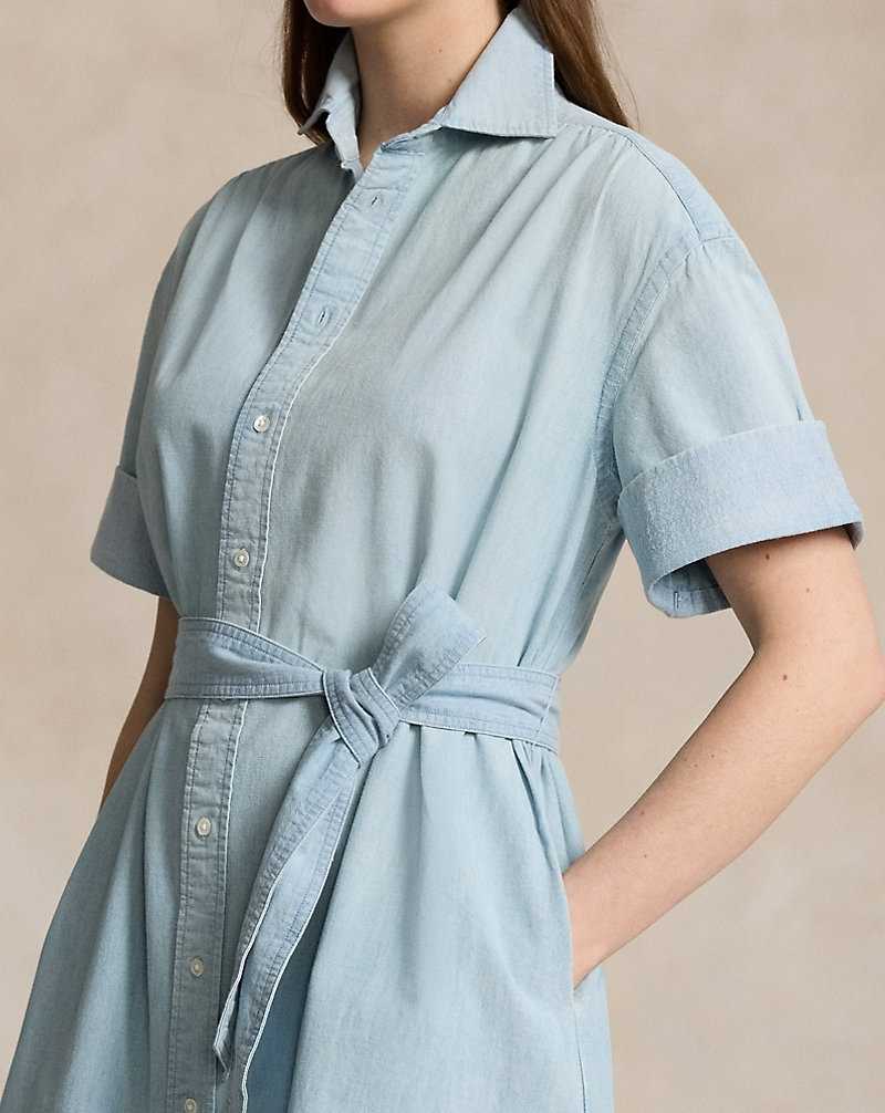 Vestido Ralph Lauren Cotton Chambraydress Mujer Chambray | GEZMOBQ-18 - vista 5