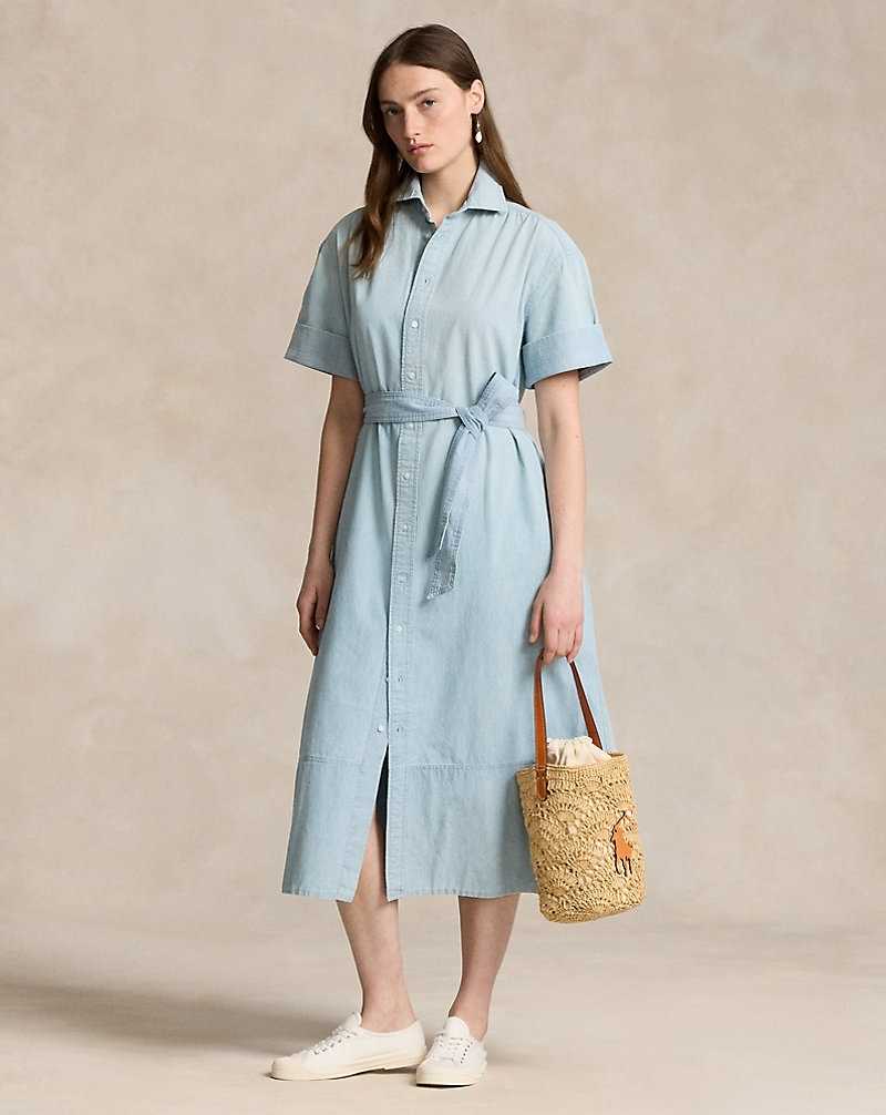 Vestido Ralph Lauren Cotton Chambraydress Mujer Chambray | GEZMOBQ-18 - vista 1