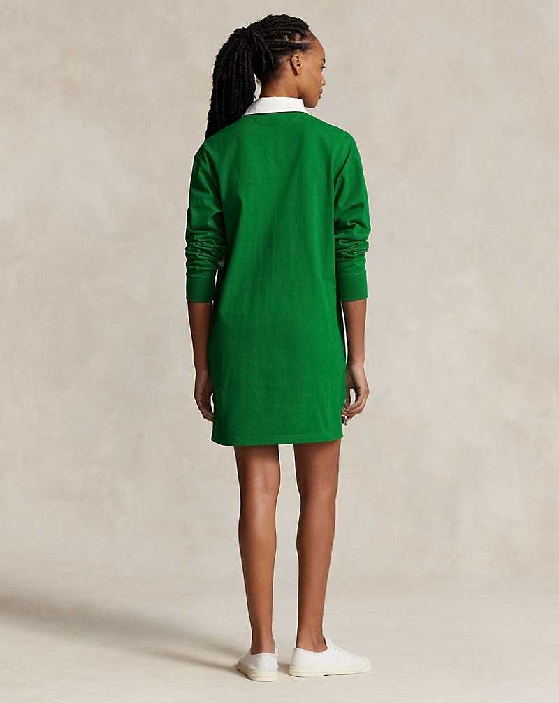 Vestido Ralph Lauren Cotton Jersey Rugby Mujer Hillside Green/Deckwash W | IBURXGL-34 - vista 4