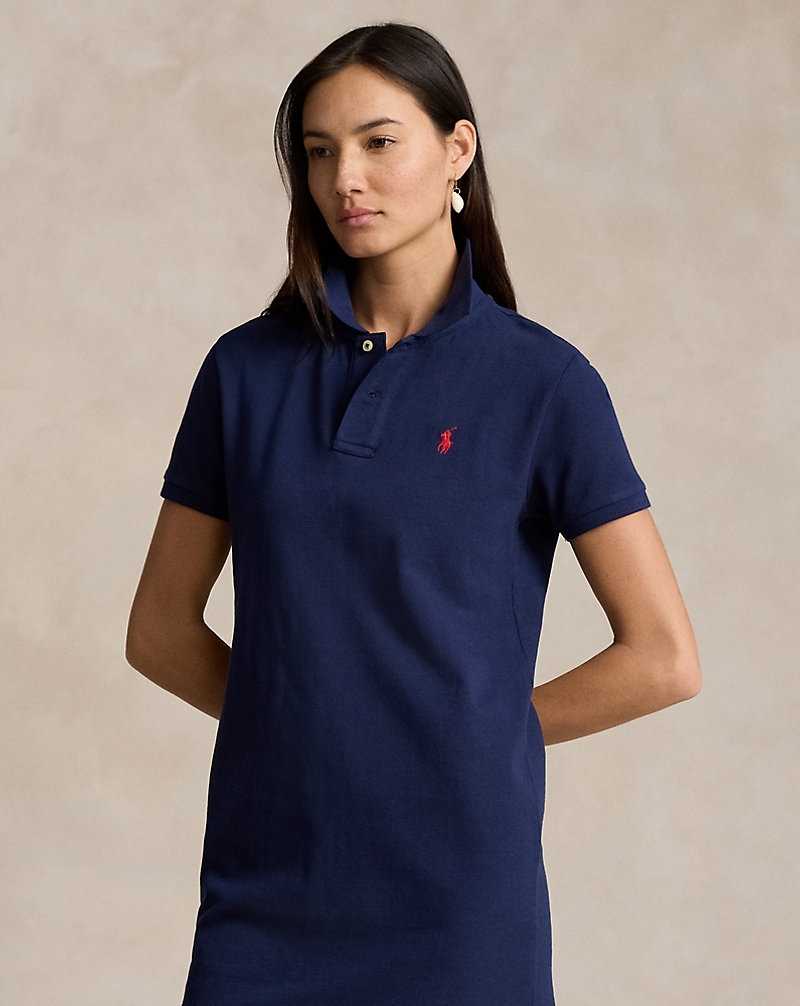 Vestido Ralph Lauren Cotton Mesh Mujer Azul Marino | KVFPHBR-42 - vista 3
