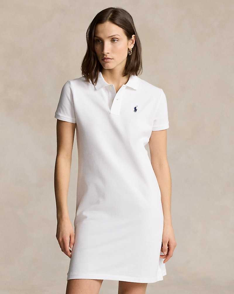 Vestido Ralph Lauren Cotton Mesh Mujer Blancos | EVHUAXW-43 - vista 3