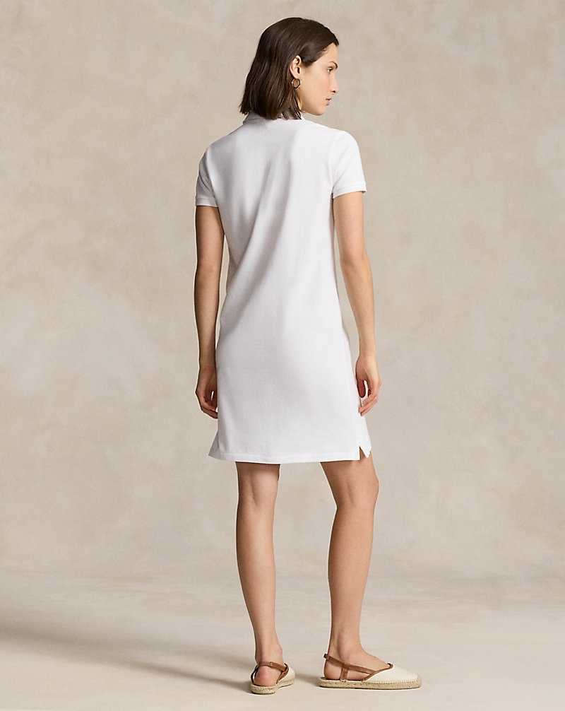 Vestido Ralph Lauren Cotton Mesh Mujer Blancos | EVHUAXW-43 - vista 4