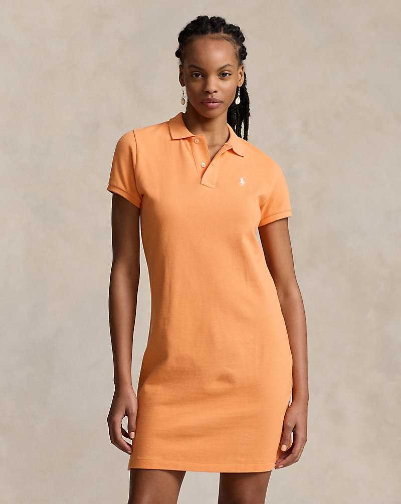Vestido Ralph Lauren Cotton Mesh Mujer Naranjas | VWKMXGC-12 - vista 3