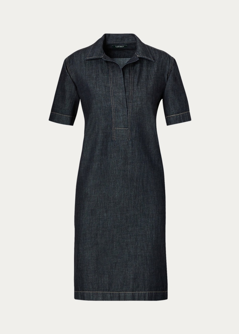 Vestido Denim Shift Mujer Azules | IMAN54978 - vista 2