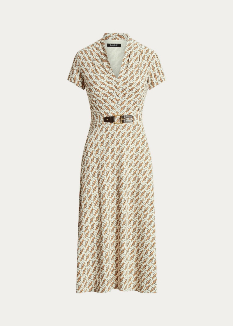 Vestido Equestrian-Print Georgette Mujer Multicolor | ZTCD28750 - vista 2