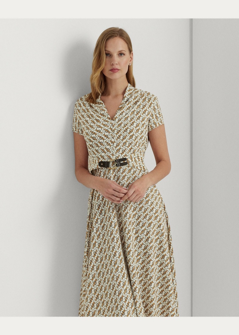 Vestido Equestrian-Print Georgette Mujer Multicolor | ZTCD28750 - vista 3