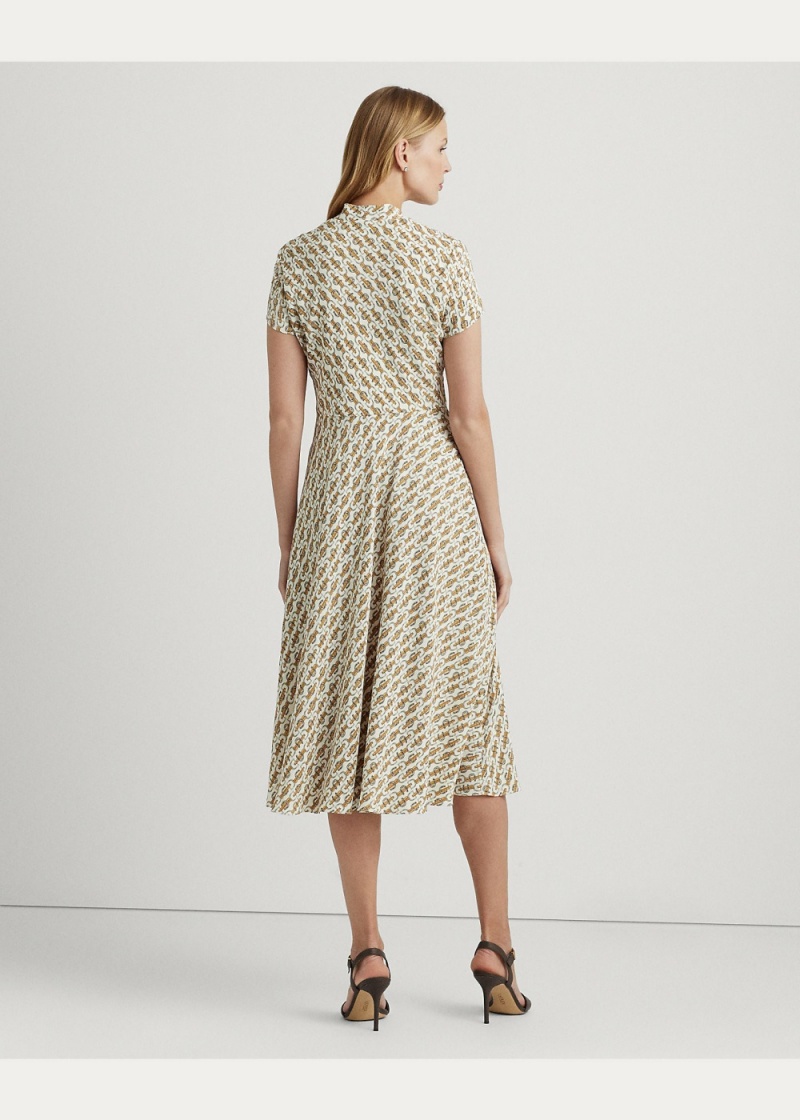 Vestido Equestrian-Print Georgette Mujer Multicolor | ZTCD28750 - vista 4