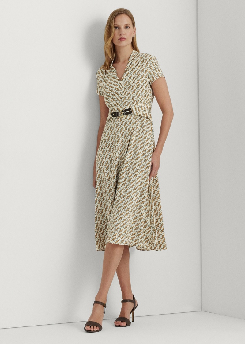 Vestido Equestrian-Print Georgette Mujer Multicolor | ZTCD28750 - vista 1