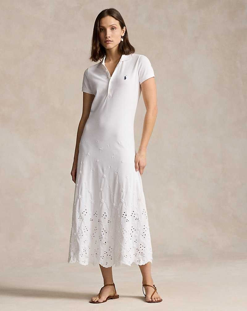 Vestido Ralph Lauren Eyelet Mujer Blancos | CLHPXUQ-29 - vista 1