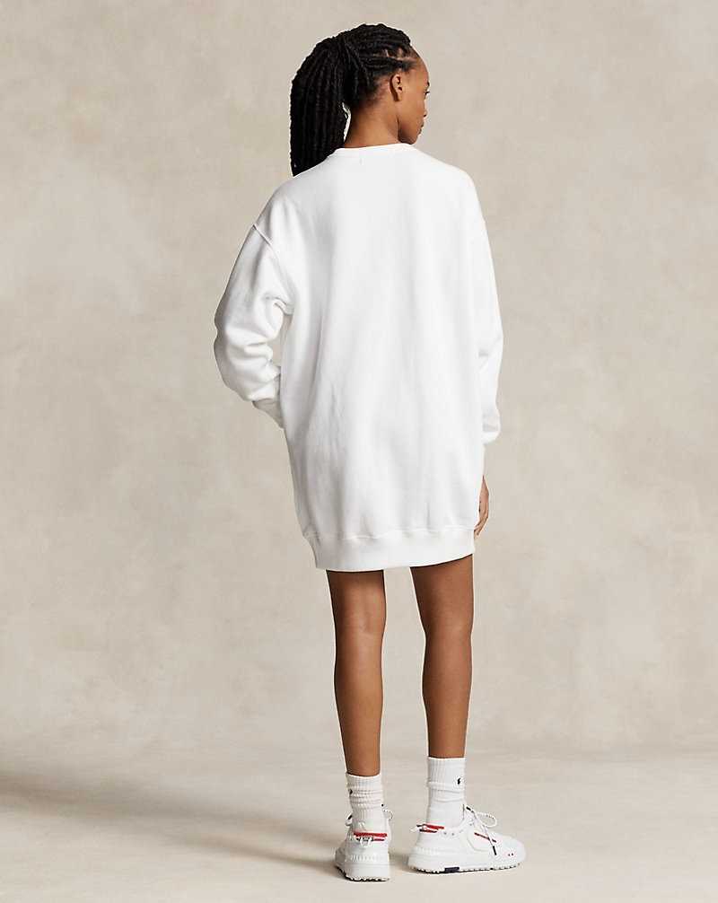 Vestido Ralph Lauren Fleece Mujer Blancos | CNEFIWB-64 - vista 4