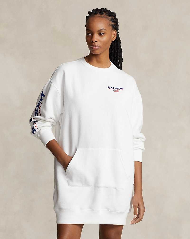 Vestido Ralph Lauren Fleece Mujer Blancos | CNEFIWB-64 - vista 1